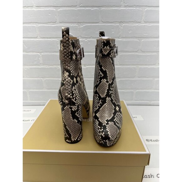 Michael Kors boots parker snake embossed faux leather boots Sand - Picture 6 of 8